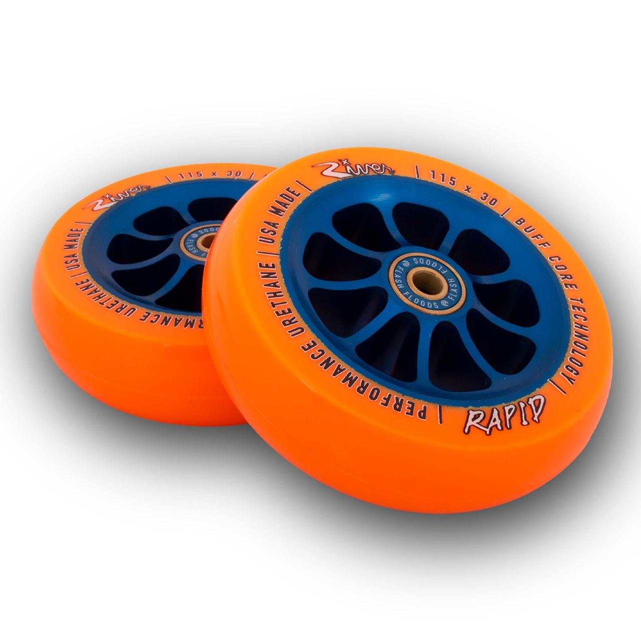 Колеса River 115mm Rapid Pro Scooter Wheels 2-Pack Sunphire, фото 1