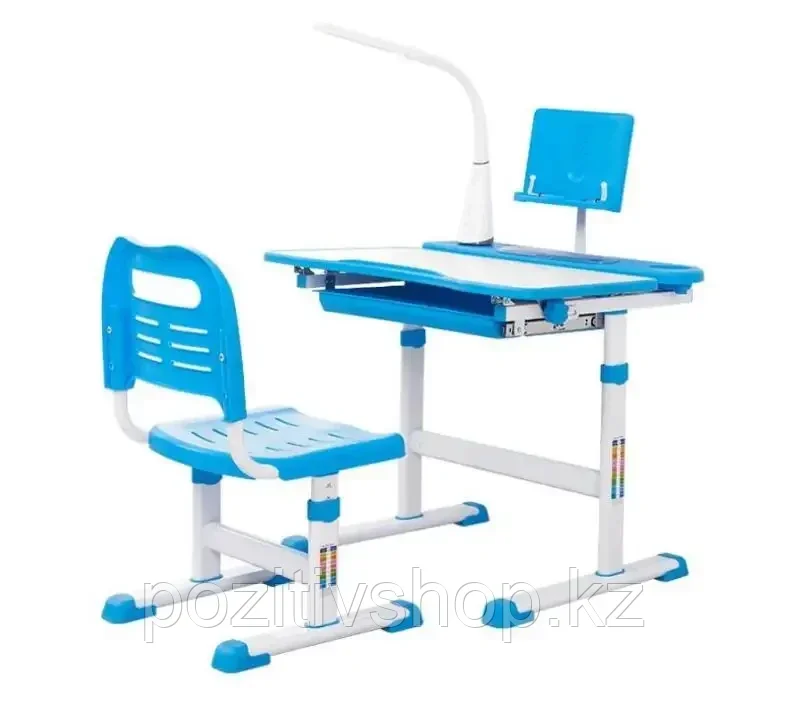 Детский стол регулируемый со стулом 701 голубой - фото 7 - id-p111016940
