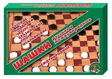 Настольная игра «Шашки русские и международные» (большие)