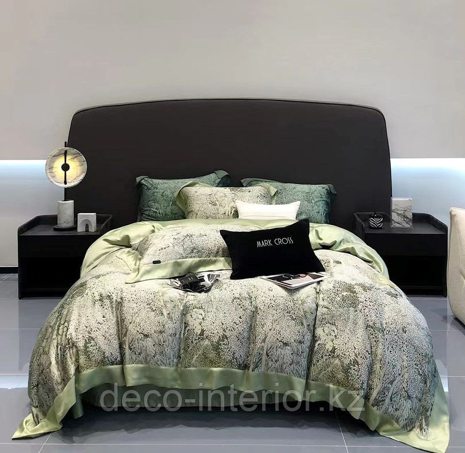 Комплект постельного белья двуспальный из тенселя с растительным принтом - фото 1 - id-p111017687