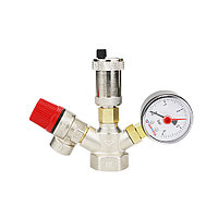 Группа 1", 1.5 бар безопасности котла, никелированная латунь, компактная, Varmega