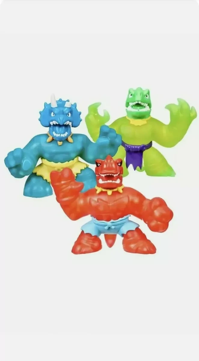 Игровой набор Гуджитсу из 3 фигурок Mega Heroes of Goo Jit Zu Dino Power Chomp Attack Mega