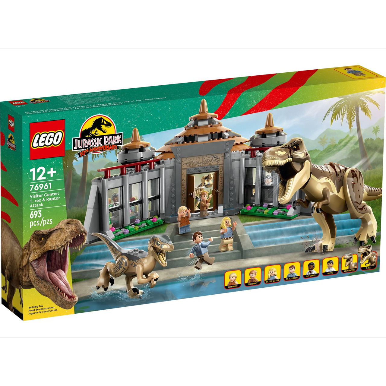 76961 Lego Jurassic Park Центр посетителей. Атака тираннозавра и раптора, Лего Парк Юрского периода - фото 1 - id-p111022203