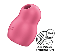 Вакуумно-волновой стимулятор с вибрацией Satisfyer Pro To Go 1 красный