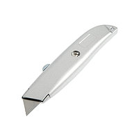 Нож универсальный ТУНДРА, металлический корпус, трапециевидное лезвие, 19 мм