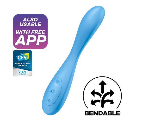 Мульти вибратор Satisfyer G-Spot Flex 4+ голубой Connect App