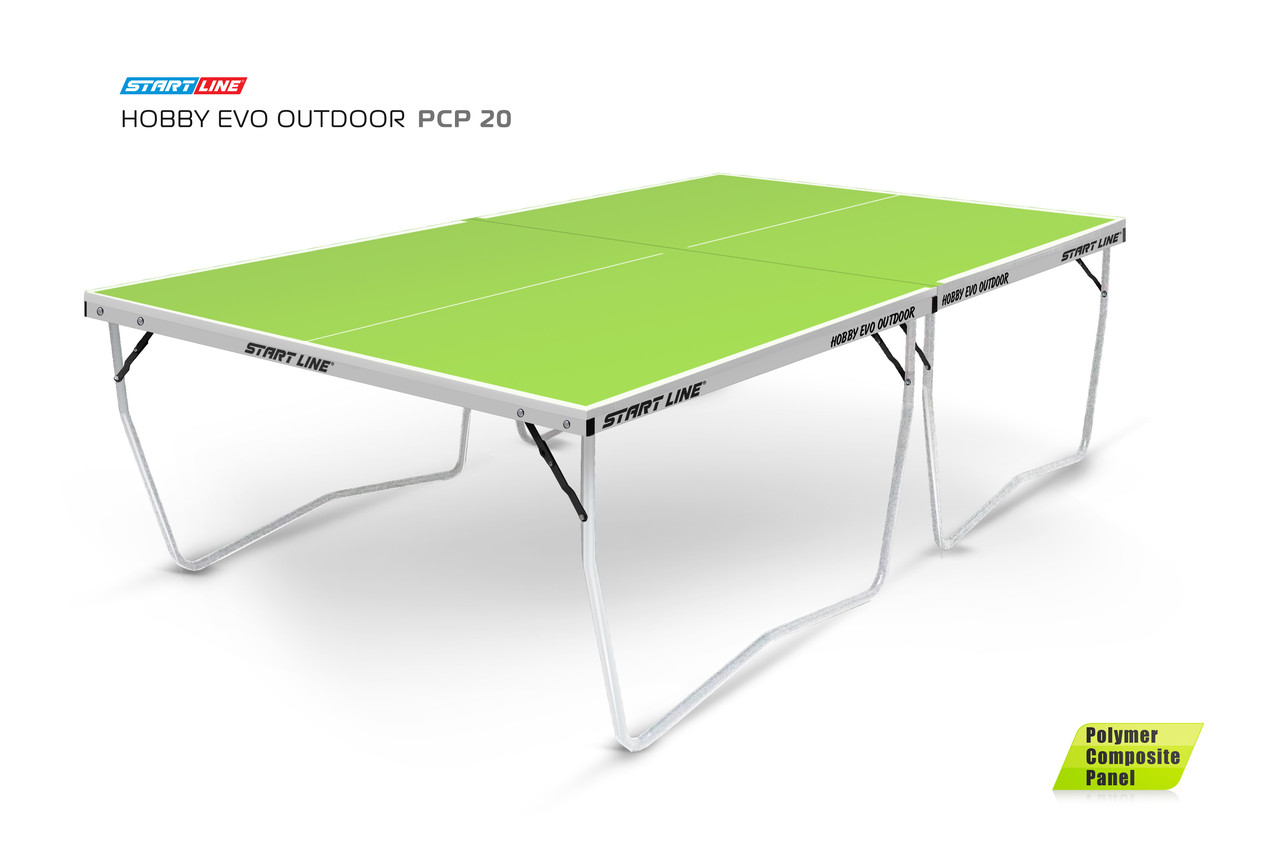 Теннисный стол Start line HOBBY EVO PCP Outdoor с сеткой Green - фото 2 - id-p111032540