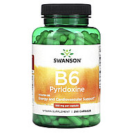 Swanson пиридоксин В6, 100мг, 250 капсул