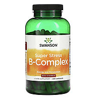 Swanson super stress B-complex с витамином С, 240 капсул