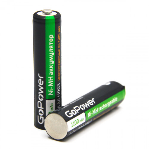 GoPower HR03 AAA BL2 NI-MH 1100mAh батарейка (00-00015316) - фото 1 - id-p111045746