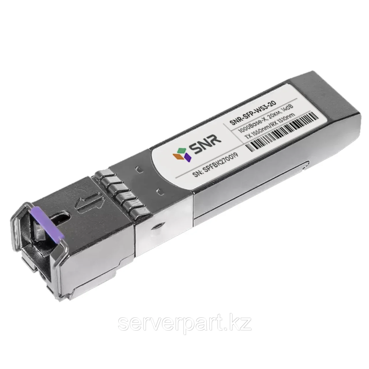 Модуль SFP WDM, дальность до 20км (14dB), 1550нм (SNR-SFP-W53-20)