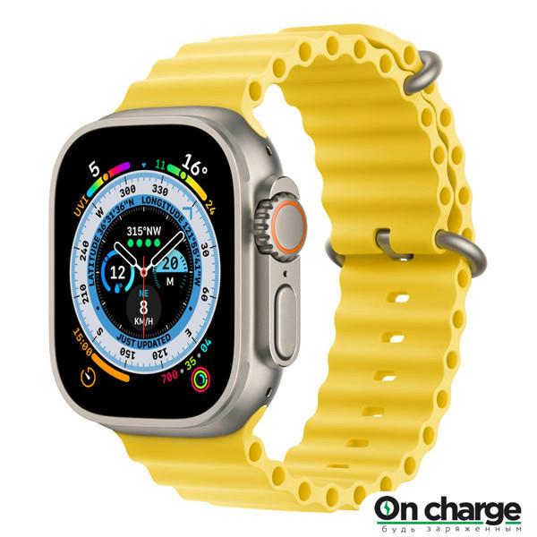 Apple Watch Ultra GPS + Cellular, 49mm, Titanium Case Cellular, титановый/желтый Ocean Band - фото 1 - id-p111048769