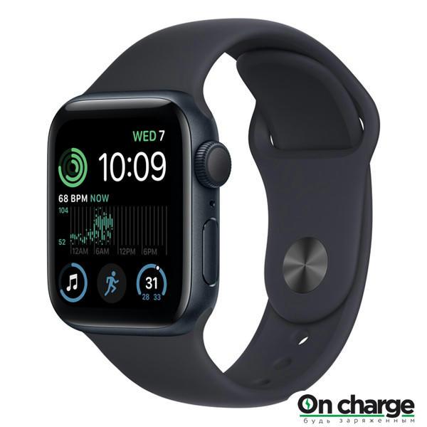 Apple Watch SE 2 GPS, 40 mm Midnight Aluminium Case with Sport Band (Midnight) - фото 1 - id-p111048783