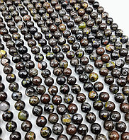 Обсидиан красный цветочный, 8мм