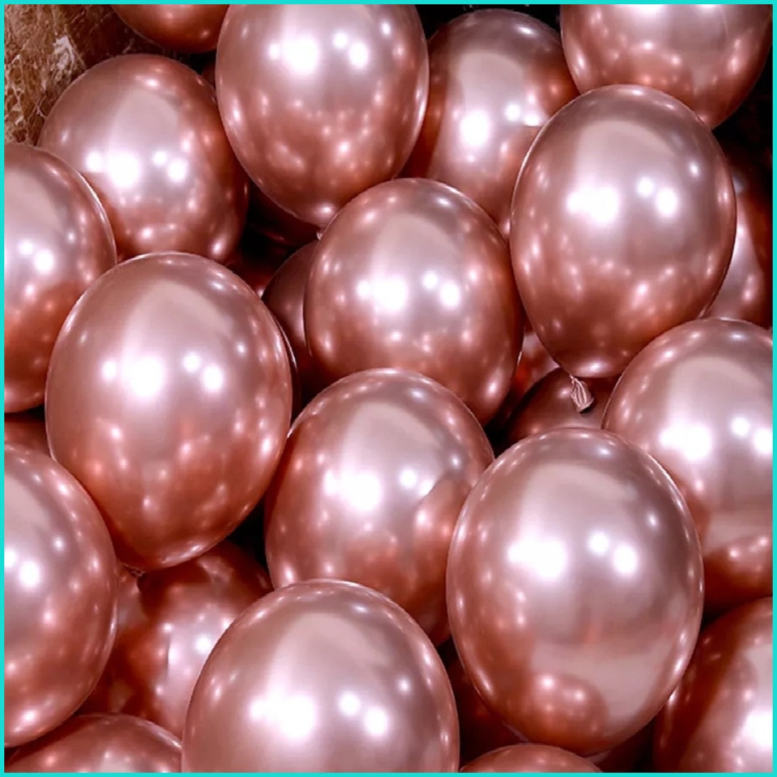 Набор воздушных шаров "Хром (Розовое золото) (50 шт.) - фото 2 - id-p111051874