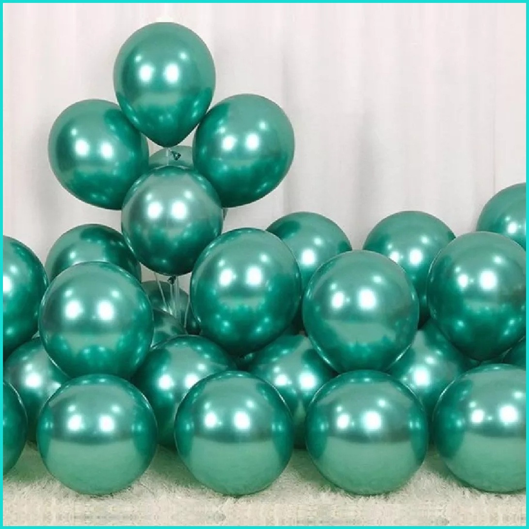 Набор воздушных шаров "Хром (Зелёный) (50 шт.) - фото 2 - id-p111051944
