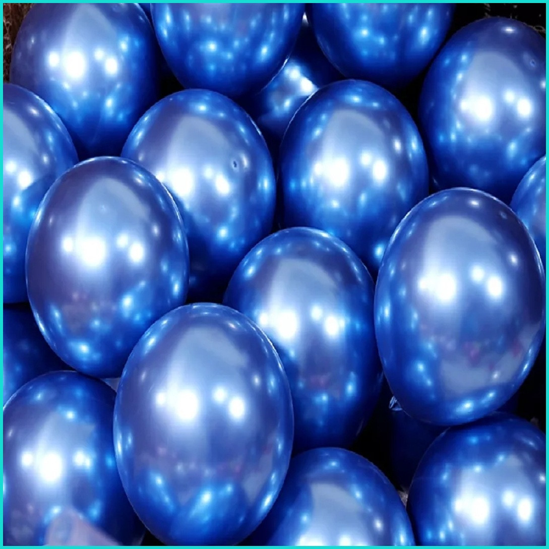 Набор воздушных шаров "Хром (Тёмно синий) (50 шт.) - фото 2 - id-p111051972