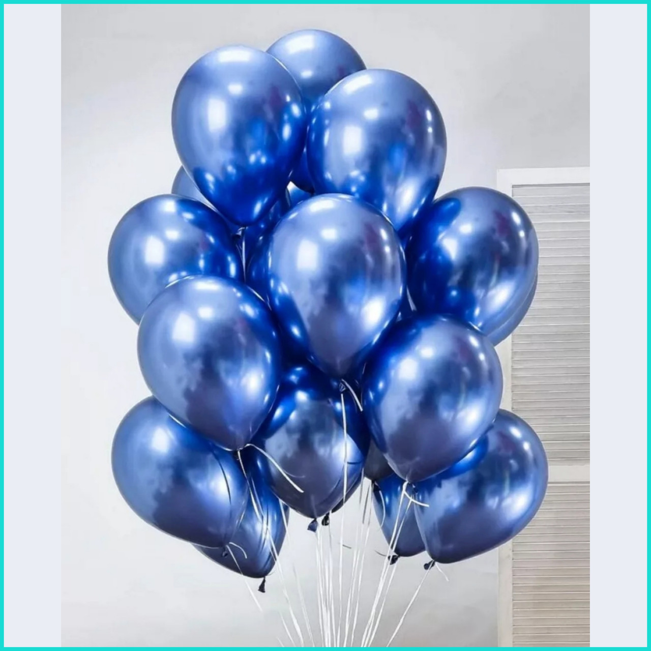 Набор воздушных шаров "Хром (Тёмно синий) (50 шт.) - фото 3 - id-p111051972