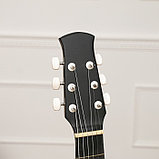 Акустическая гитара 6-ти струнная, менз. 650мм., струны металл, головка без пазов, фото 3