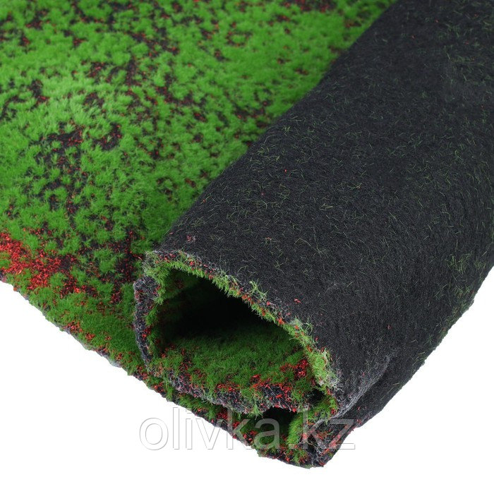 Мох искусственный, декоративный, полотно 1 × 1 м, рельефный, зелёный с щепой - фото 1 - id-p105708005
