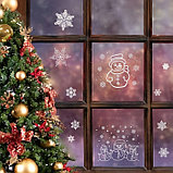 Набор наклеек "Новогодний" снеговички, 34,3 х 35,6 см, фото 5