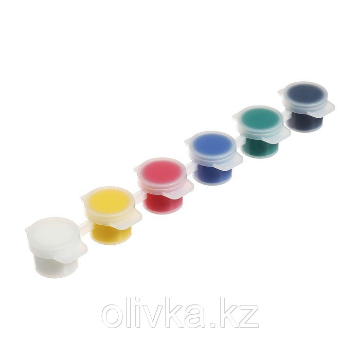Краска акриловая, набор 6 цветов х 3 мл, Calligrata, морозостойкие, в пакете - фото 2 - id-p110947861