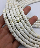 Коралл белый, рондели, 6×3мм, фото 3