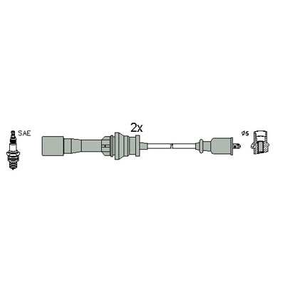 К-кт проводов высоковольтных Subaru Impreza/Legacy II 1.6-2.2i 92-00 22451AA341 TESLA - фото 1 - id-p111052747