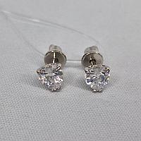 Серьги-пусеты из серебра с фианитами SOKOLOV 94021971 серебро с родием, коллекц. SVOBODA