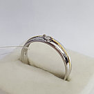 Кольцо из золочёного серебра с бриллиантом SOKOLOV 87010029 покрыто  родием, фото 5