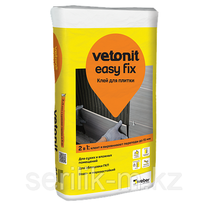 Клей для плитки Vetonit Easy Fix, 25кг, фото 2