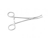 Зажим кровоостанавливающий одно- и двузубый, зубчатый, изогнутый №2, 160мм