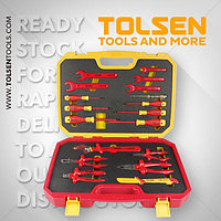 Набор инструментов диэлектрических 18 предметов, кейс, Tolsen V83718