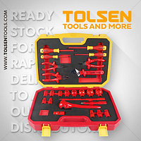 Набор инструментов диэлектрических 25 предметов, кейс, Tolsen V83825