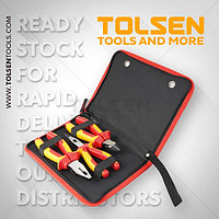 Набор инструментов губцевых диэлектрических 3 предмета, пенал, Tolsen V83103