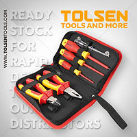 Набор инструментов диэлектрических 6 предметов, пенал, Tolsen V83306