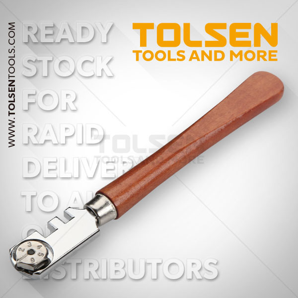 Стеклорез роликовый, 130мм, деревянная ручка, Tolsen 41030 - фото 1 - id-p111053757