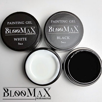Гель краска BlooMax extra black, 5мл