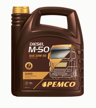 Моторное масло для тяжелой техники PEMCO DIESEL M-50 SHPD 20W-50 PM0702 - фото 1 - id-p111054774