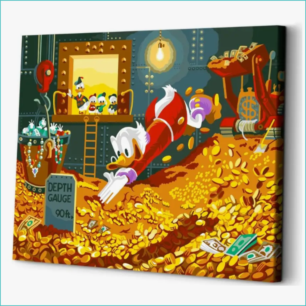 Картина по номерам "Скрудж купается в деньгах" (Disney) (40х50)