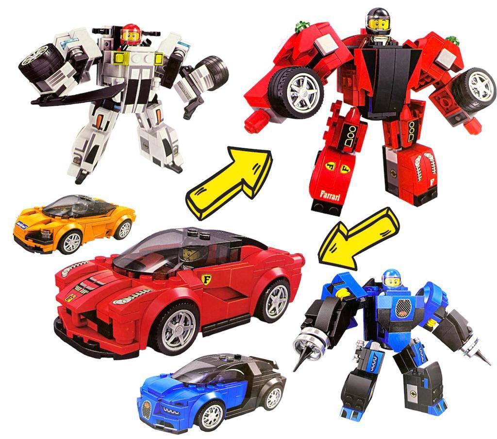 LW60028 Автомобиль трансформер Racer Racing car World 2в1 4 вида,8шт в ...