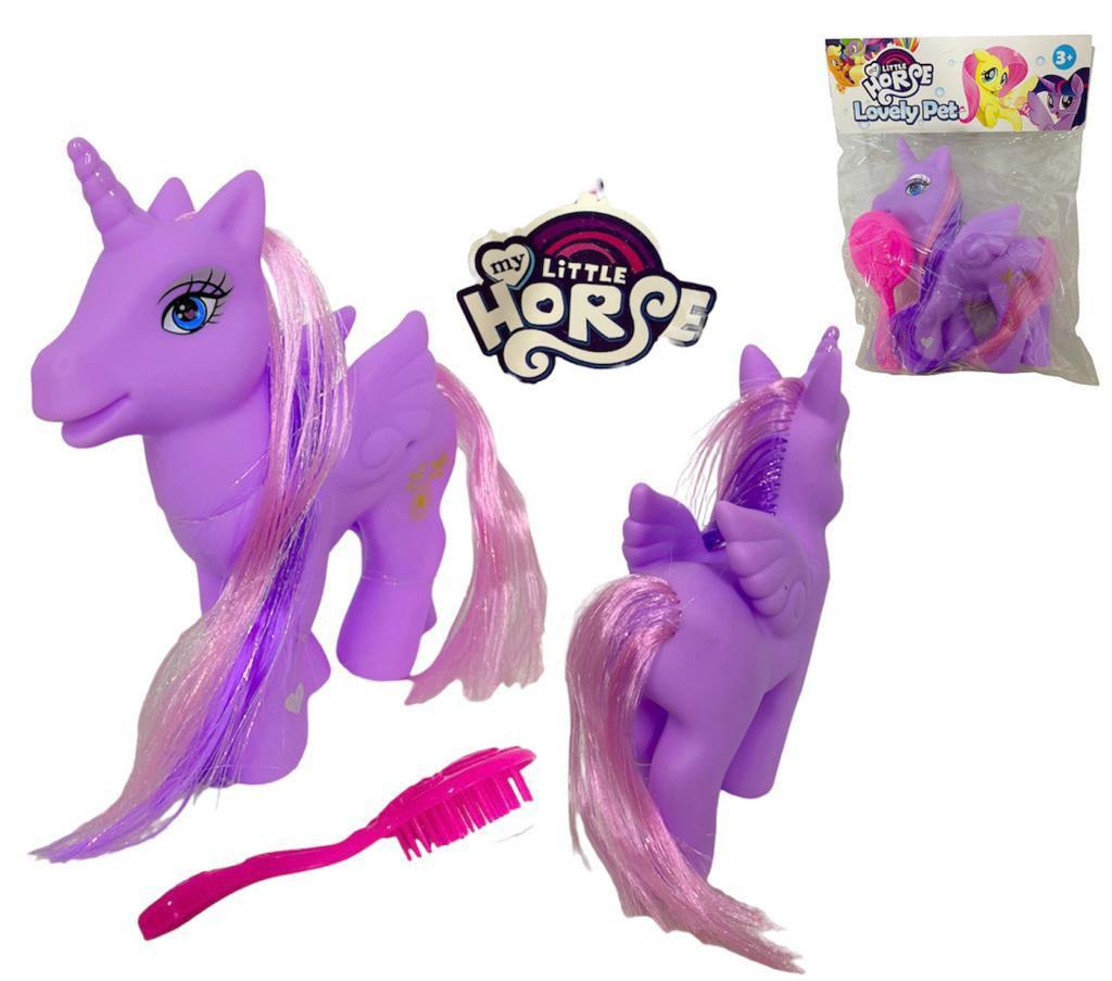 SM145 Единорог Little Horse с расческой в пакете, 25*17см
