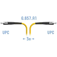 Патчкорд оптический FC/UPC SM G.657.A1 3 метра (SNR-PC-FC/UPC-A-3m)