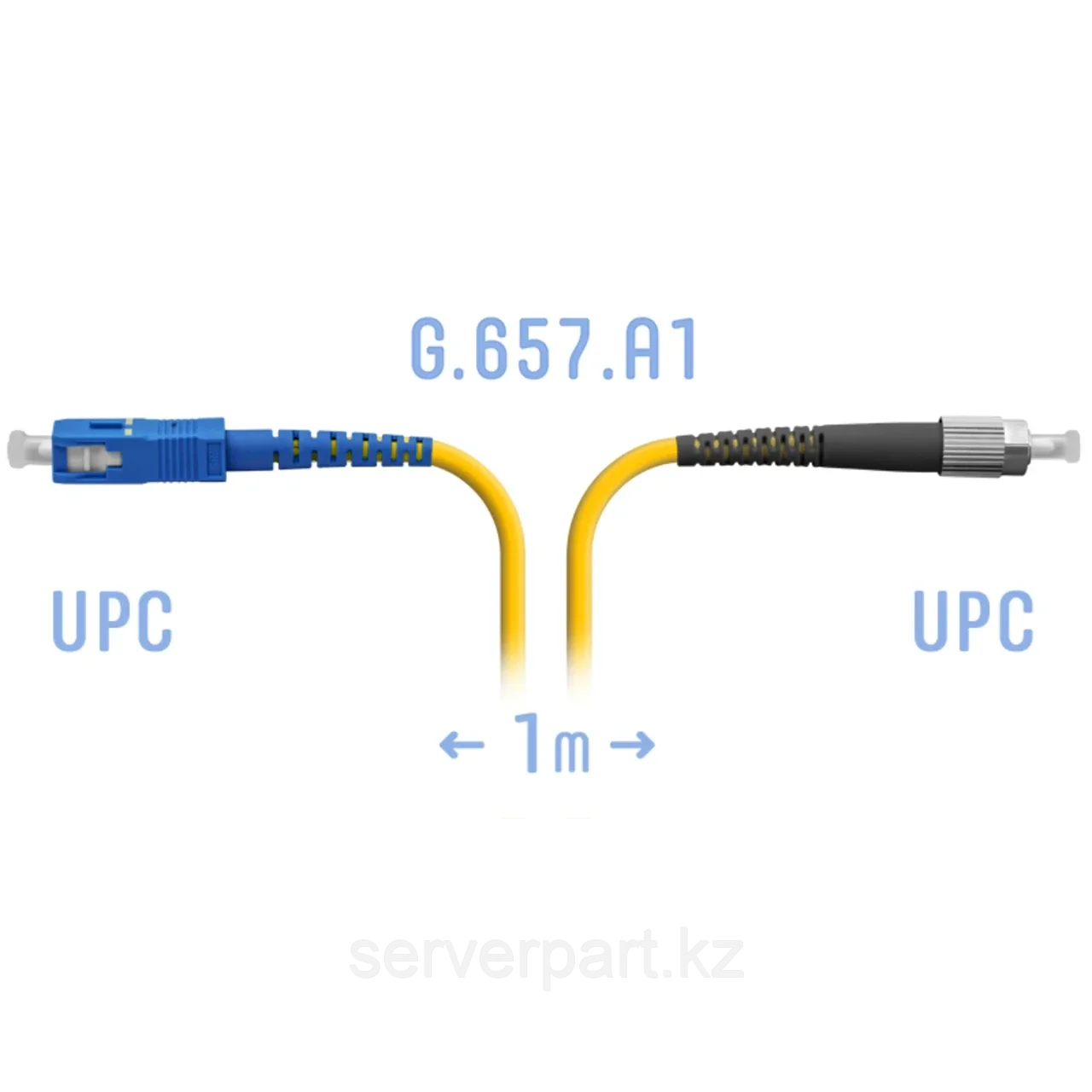 Патчкорд оптический FC/UPC-SC/UPC SM G.657.A1 1 метр (SNR-PC-FC/UPC-SC/UPC-A-1m)