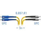 Патчкорд оптический FC/UPC-SC/UPC SM G.657.A1 Duplex 3 метра (SNR-PC-FC/UPC-SC/UPC-DPX-A-3m)