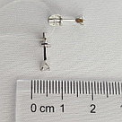 Серьги из серебра фианит Вознесенский 12-0089, фото 3