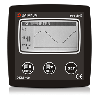 Анализатор сети Datakom DKM-409 96х96 мм, 2.9" LCD, RS-485, 2-вх, 2-вых, 31 гармоника, AC - фото 1 - id-p54000926