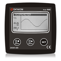 Анализатор сети Datakom DKM-409-TS 96x96 мм, 2.9 LCD, USB/Device, 49 гармоник, AC