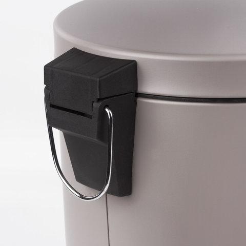 Ведро-контейнер для мусора (урна) с педалью LAIMA "Classic", 12 л, серое, матовое, металл - фото 8 - id-p111057352
