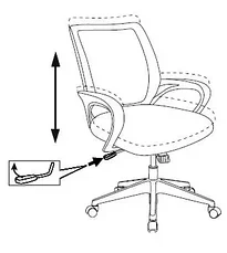 Офисное кресло Стул Груп TopChairs оранжевый\черный (О), фото 6